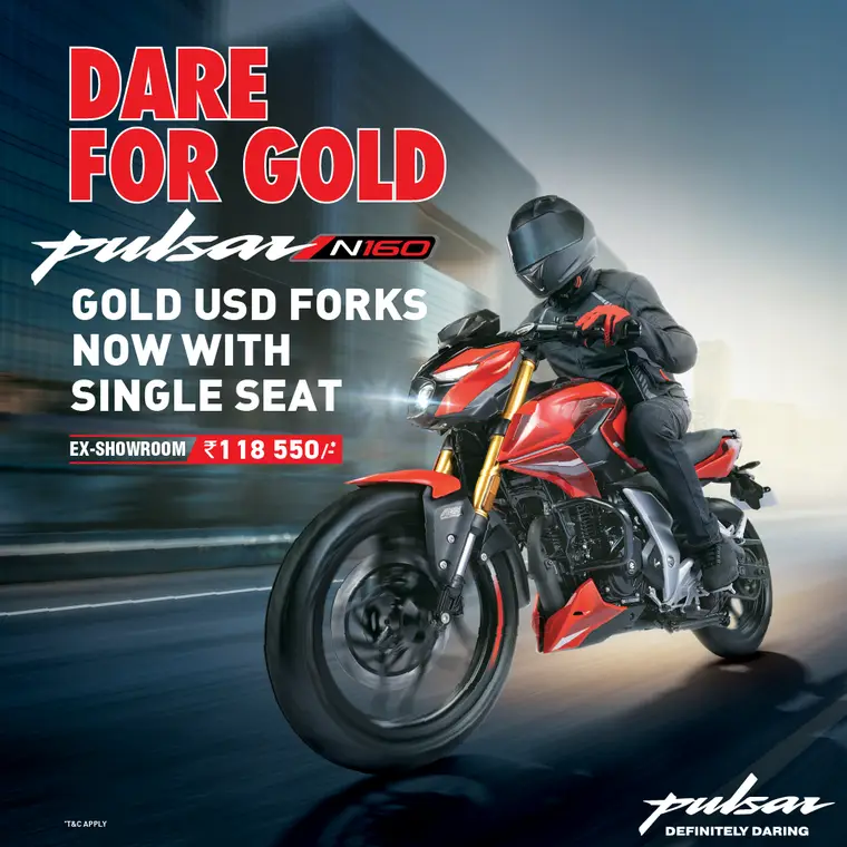 Bajaj Auto ad creative: DARE FOR GOLD