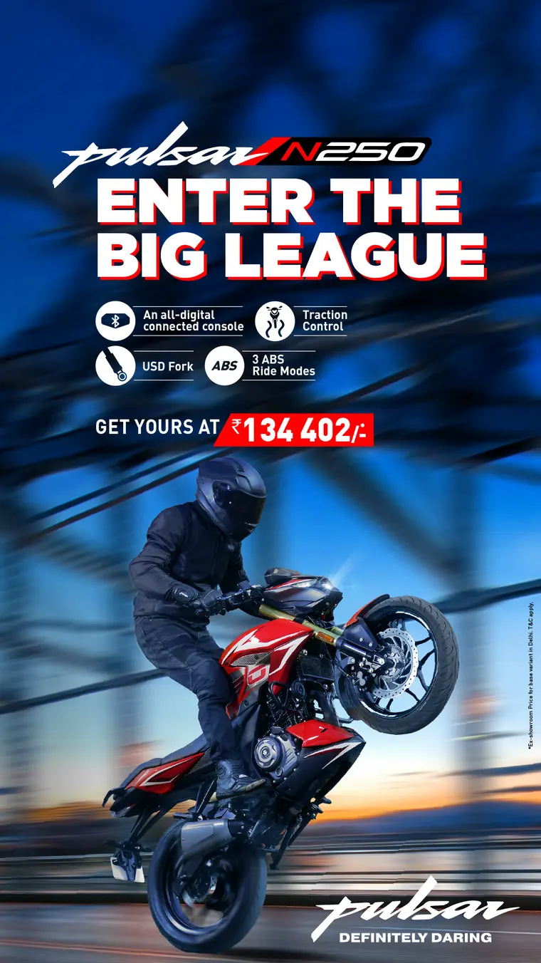 Bajaj Auto ad creative: Bajaj Pulsar N250 Promotion