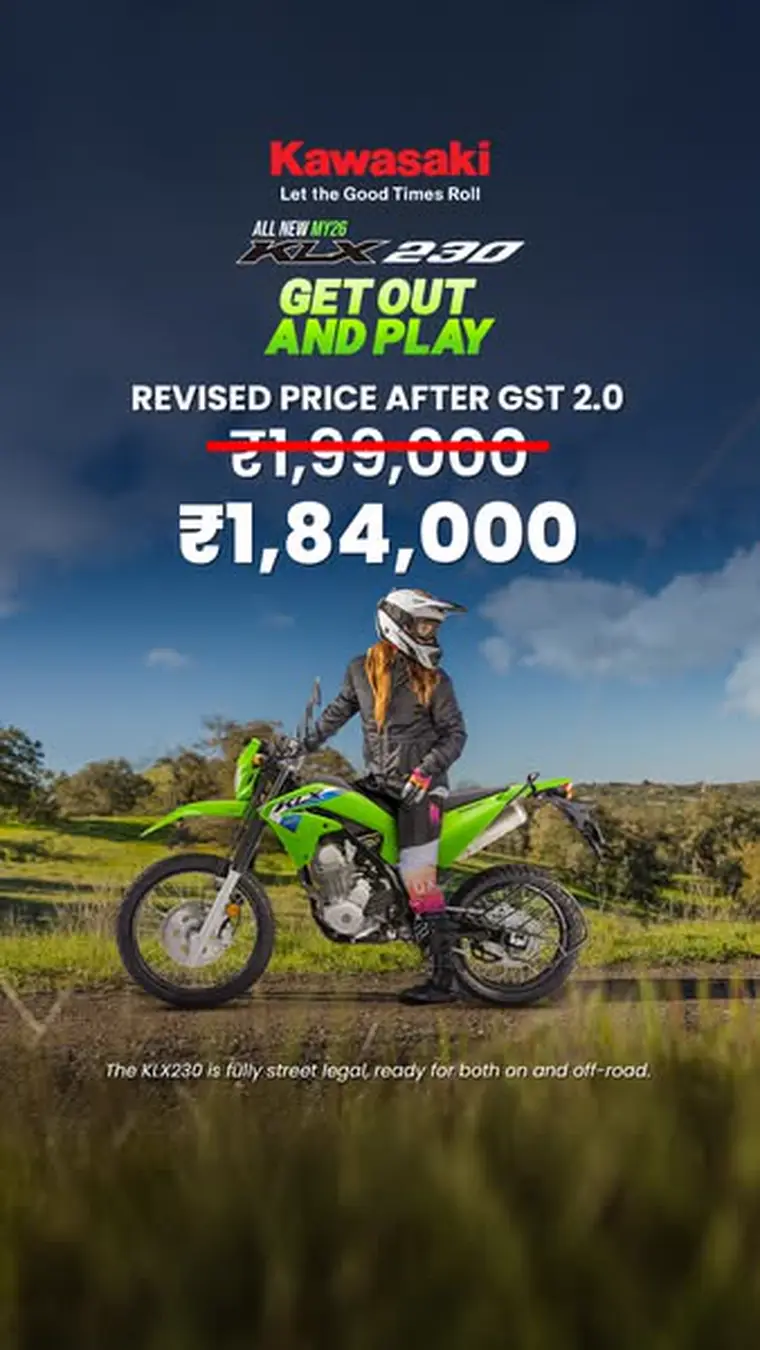 Kawasaki ad creative: Kawasaki KLX230 - Revised Price & Off-Road Adventure
