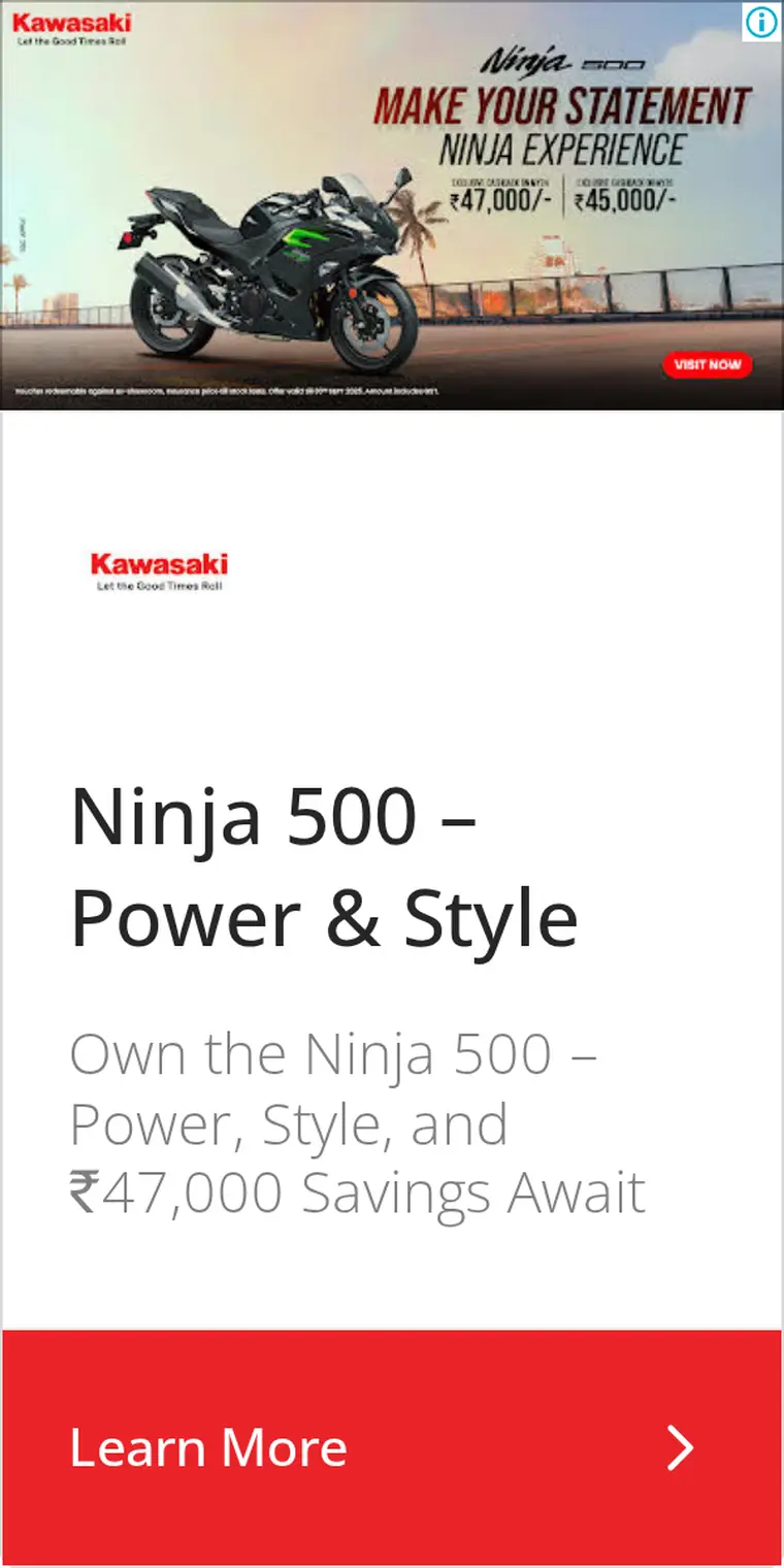 Kawasaki ad creative: Kawasaki Ninja 500 Promotion