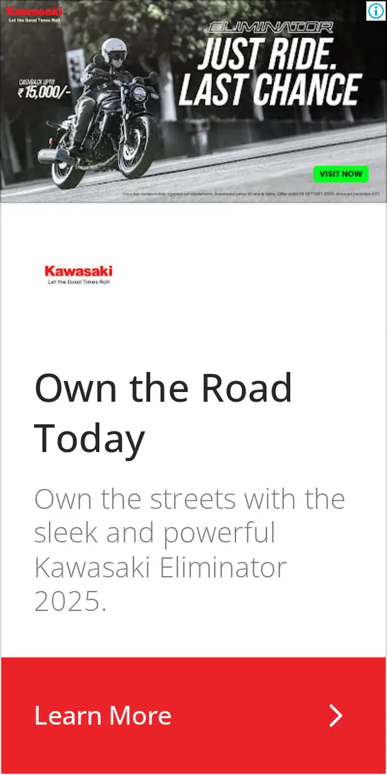 Kawasaki ad creative: Kawasaki Eliminator Promotion