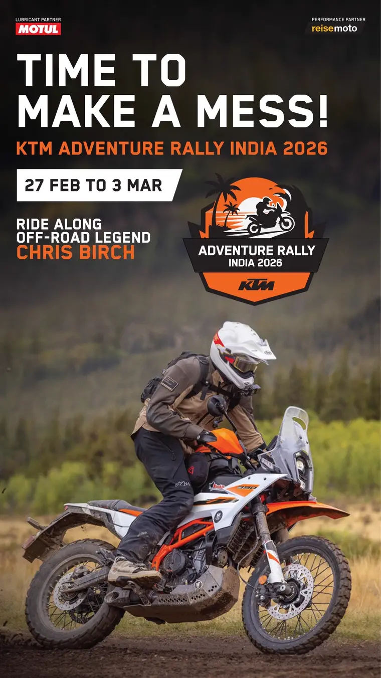 KTM ad creative: KTM Adventure Rally India 2026