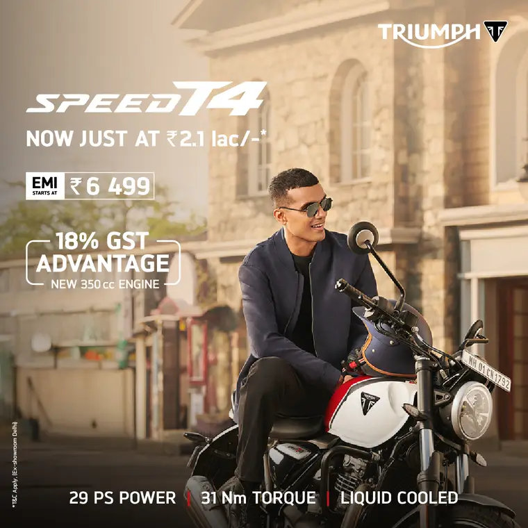 Triumph ad creative: Speed T4