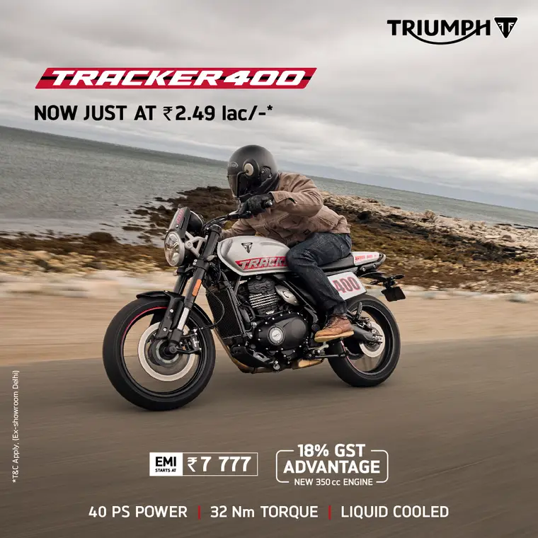 Triumph ad creative: TRACKER400