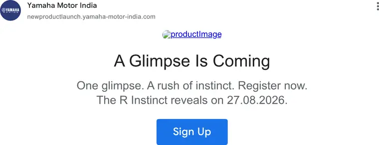 Yamaha ad creative: A Glimpse Is Coming