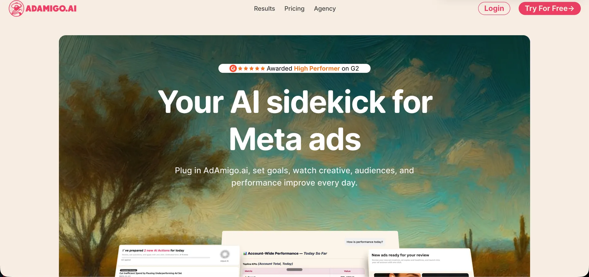 Adamigo interface overview
