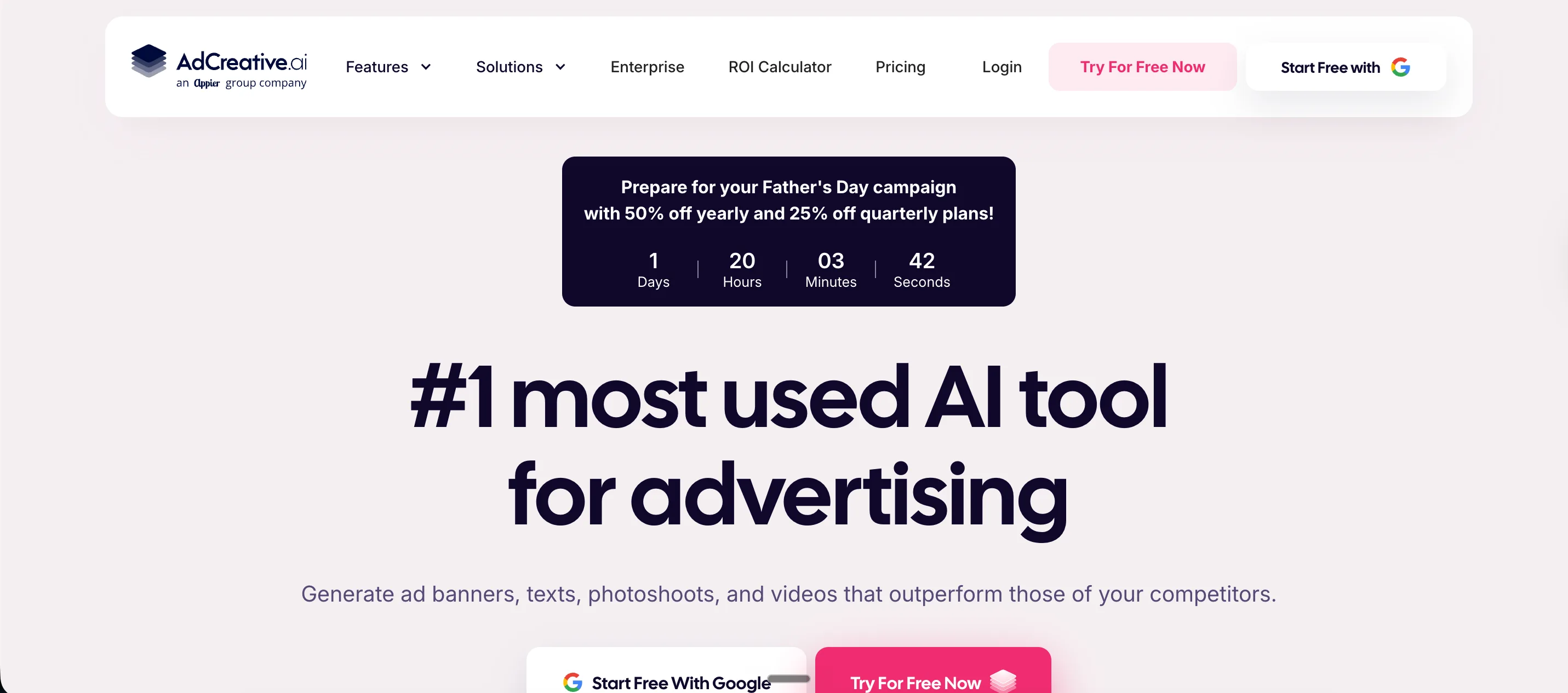 AdCreative.ai interface overview