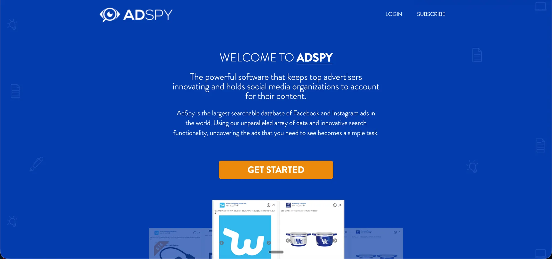 AdSpy interface overview