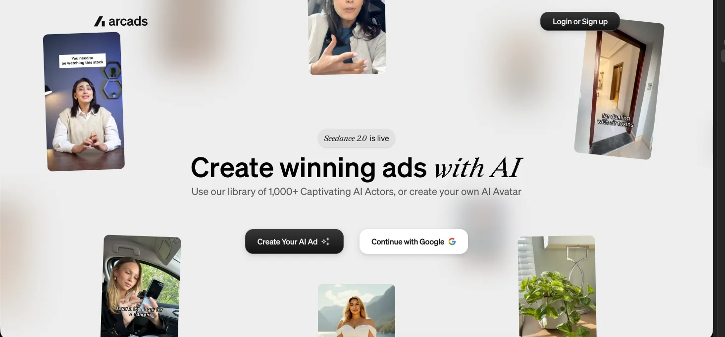 Arcads interface