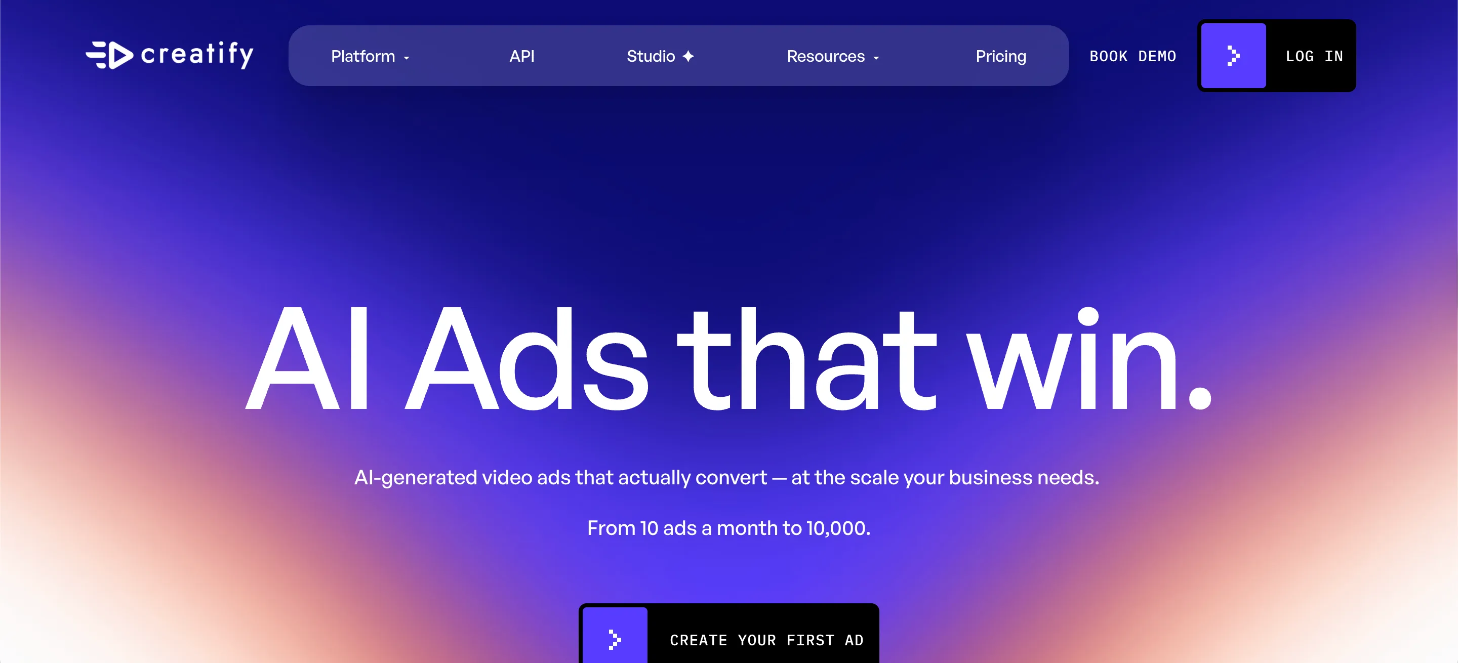 Creatify interface