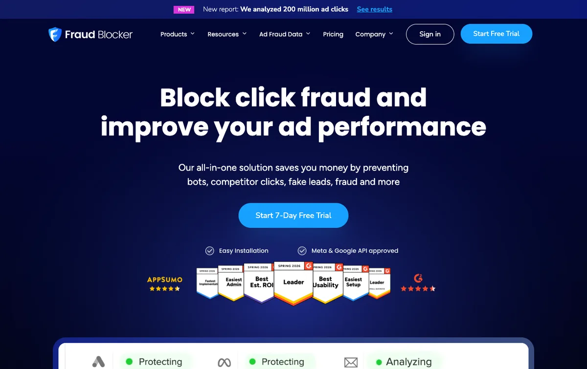 Fraud Blocker homepage