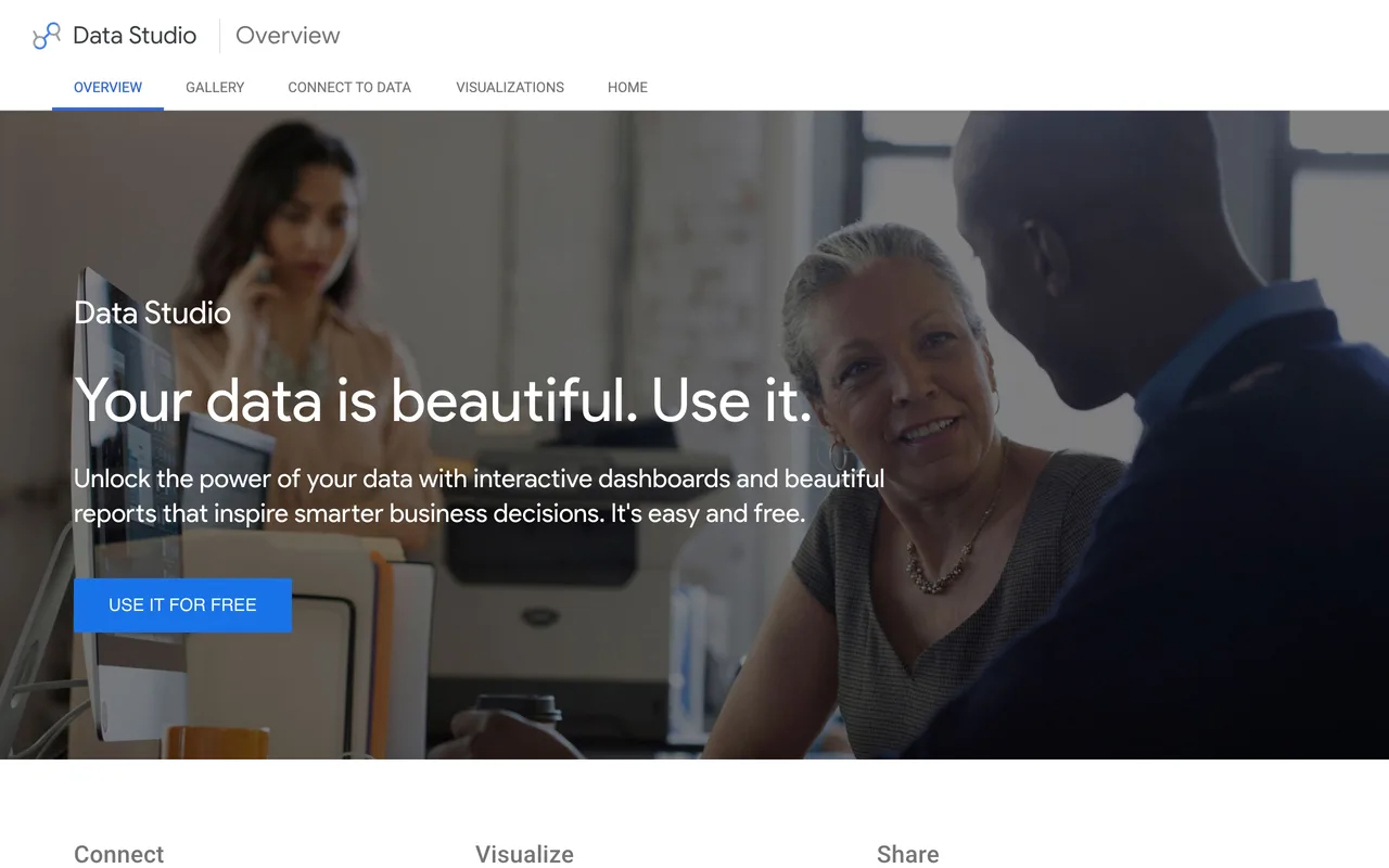 Looker Studio homepage
