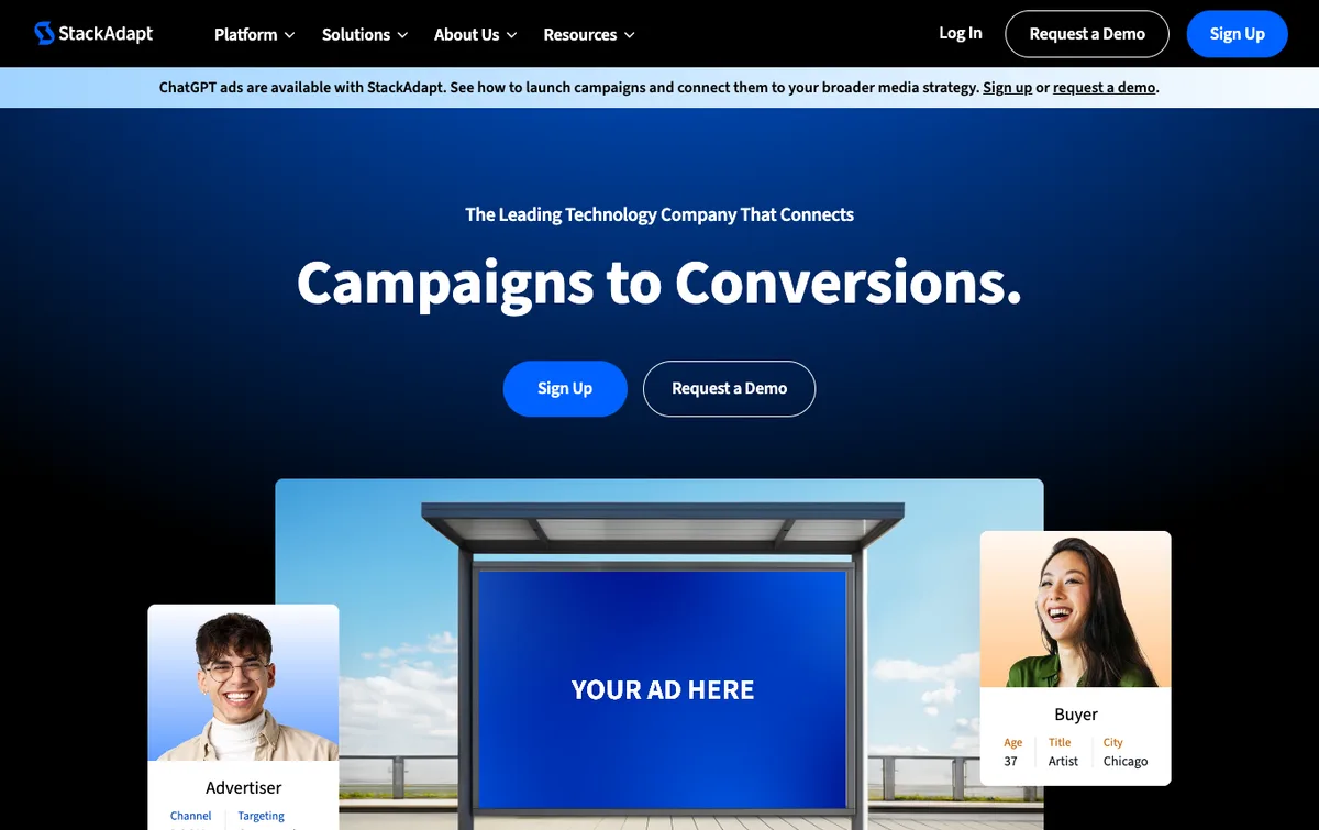 StackAdapt homepage