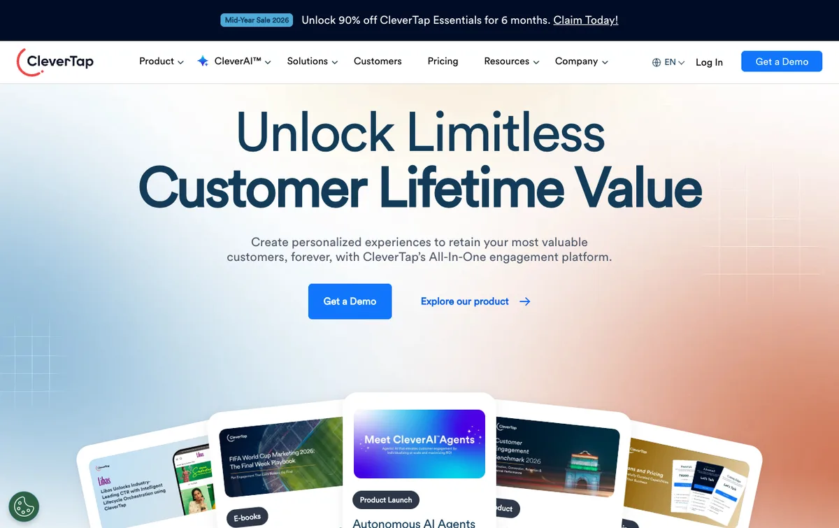 CleverTap homepage
