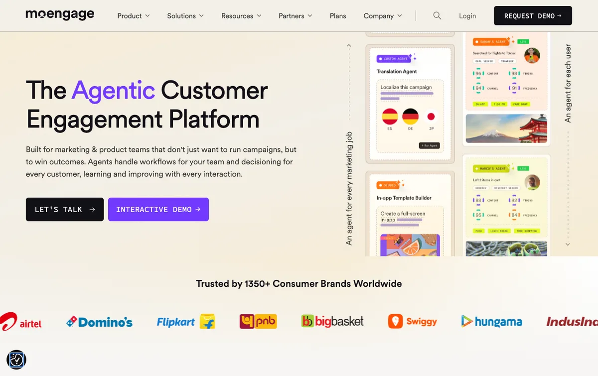 MoEngage homepage