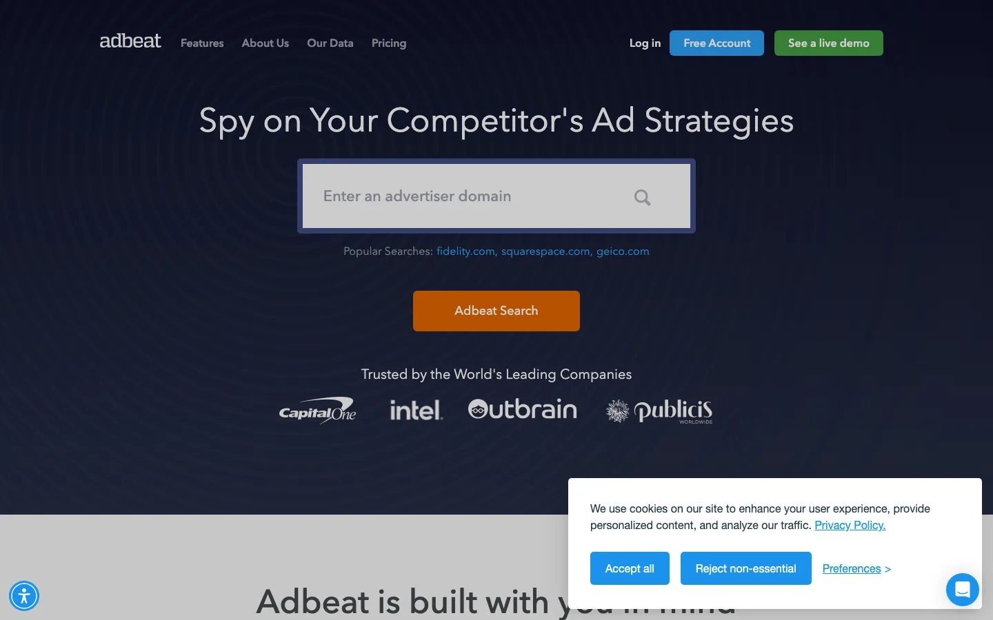 Adbeat homepage