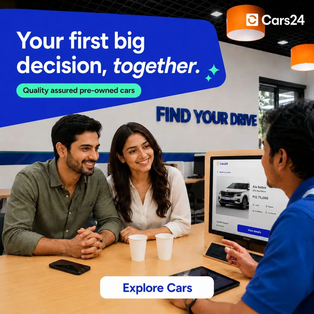 Your first big decision — Cars24 creative made with Hawky