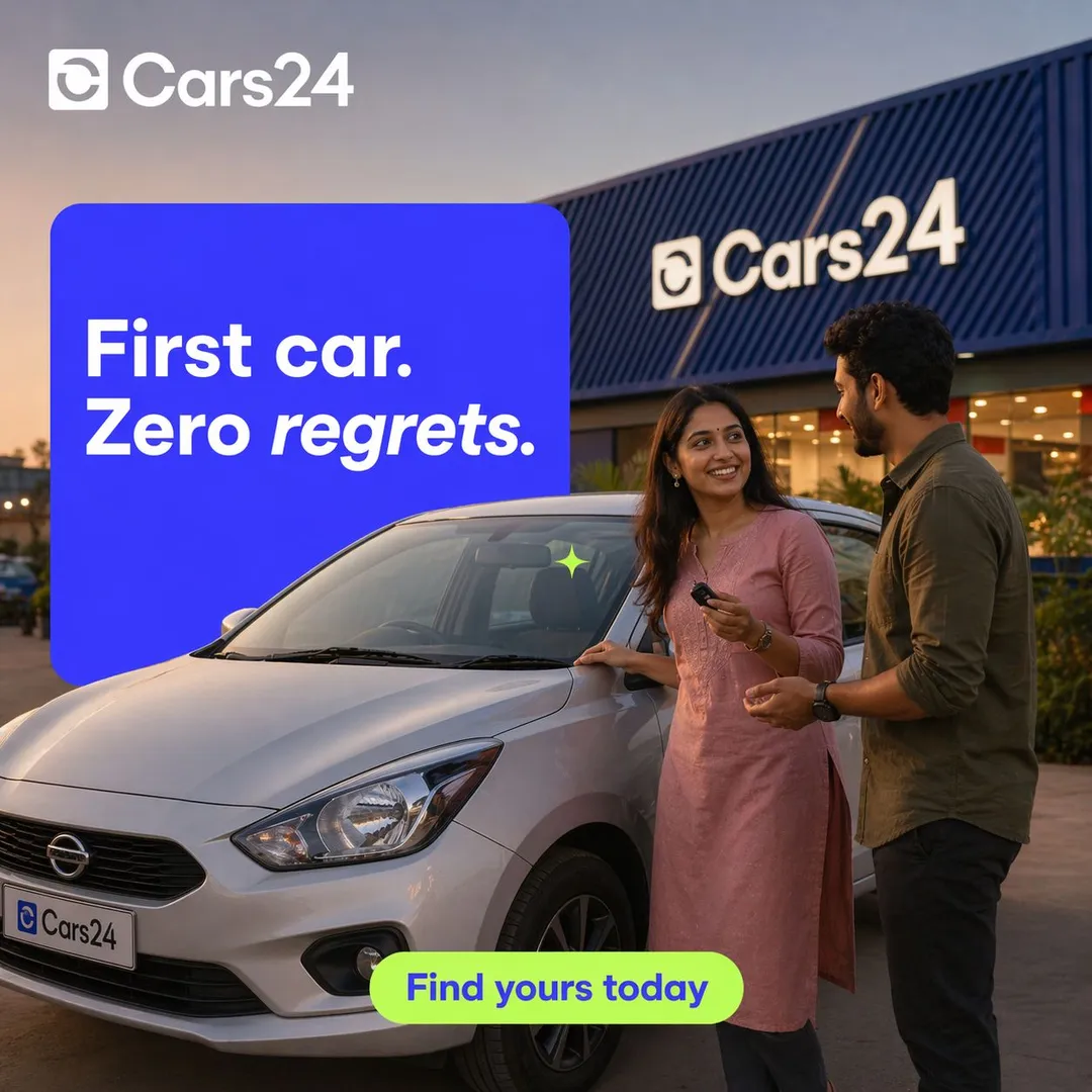 First car, zero regrets — Cars24 creative made with Hawky