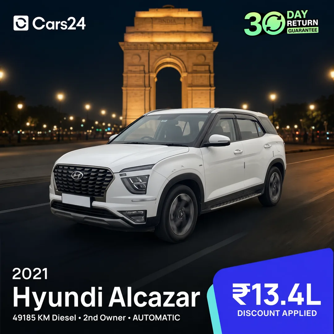 2021 Hyundai Alcazar — Cars24 creative made with Hawky