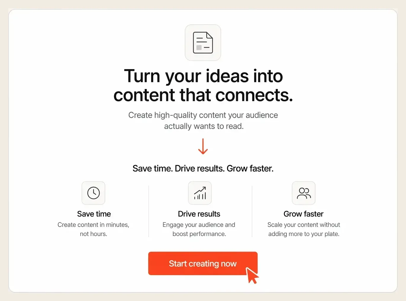 Call-to-action button guiding a viewer from ad attention to the next conversion step