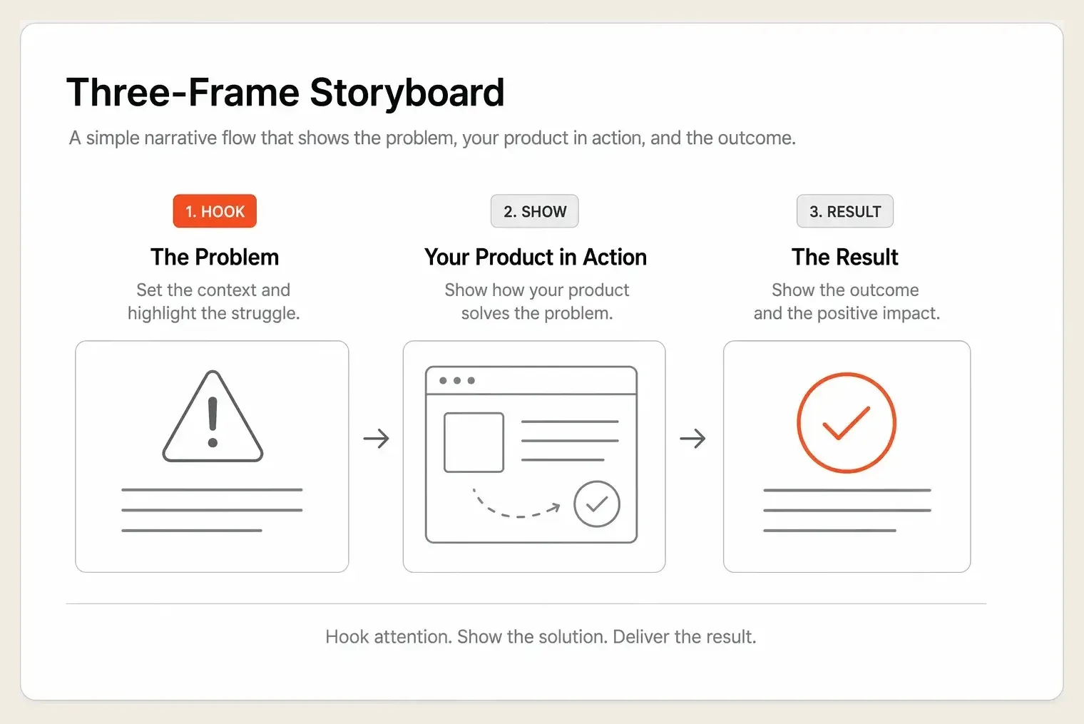 A short product demo ad showing a product in use with a before and after result